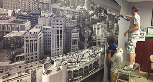 Kayser Ford Wall Mural Installation by BPI Color