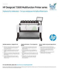 HP DesignJet T2600 Multifunction Printer Brochure