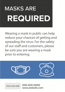 Please where a mask signs