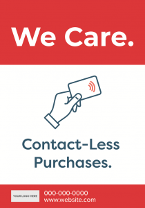 Contactless purchase signs