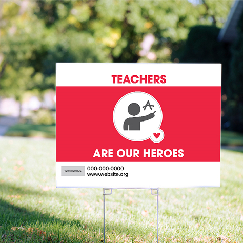 Supporting Heros Signs - Double Bubble Theme