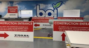 construction site signage by bpi color